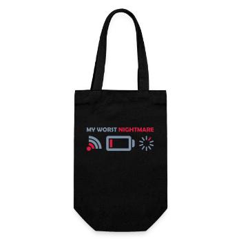Mon pire cauchemar Logos - Sac à bouteille - noir - Devant