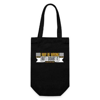 I may be wrong - Gift Bag for Bottles - black - Front