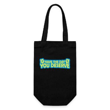 the day you deserve - Geschenkbeutel für Flaschen - Schwarz - Vorne