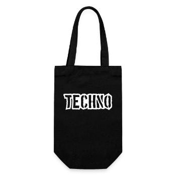 Techno Love Citation Dire Musique Fête Célébrer Logo - Sac à bouteille - noir - Devant