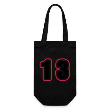 13 Number College - Gift Bag for Bottles - black - Front