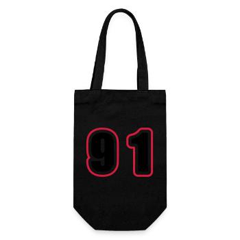 91 Number College - Gift Bag for Bottles - black - Front