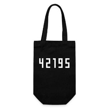 Marathon 42195 Meter - Geschenkbeutel für Flaschen - Schwarz - Vorne