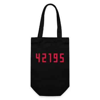 Marathon 42195 Meter - Geschenkbeutel für Flaschen - Schwarz - Vorne