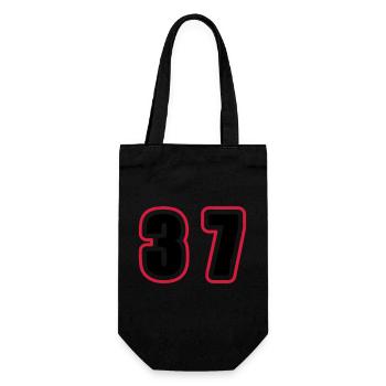 37 Number College - Gift Bag for Bottles - black - Front