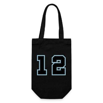 12 Zahl symbol - Geschenkbeutel für Flaschen - Schwarz - Vorne