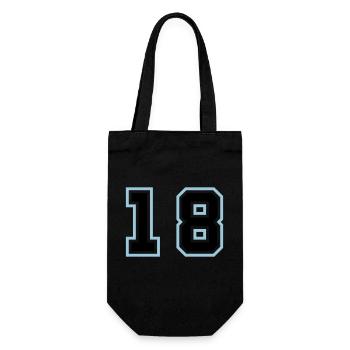 18 Zahl symbol - Geschenkbeutel für Flaschen - Schwarz - Vorne