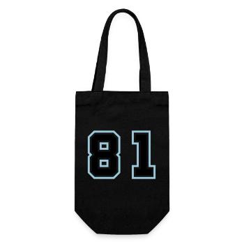 81 Number Symbol - Gift Bag for Bottles - black - Front