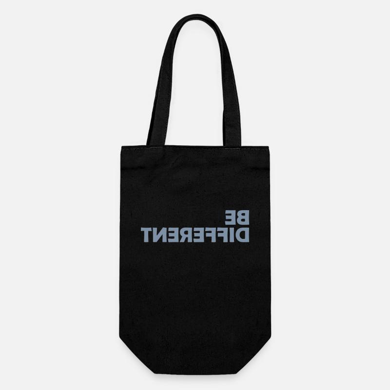 Be different Logo Design - Geschenkbeutel für Flaschen - Schwarz