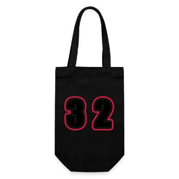 32 Number College - Gift Bag for Bottles - black - Front