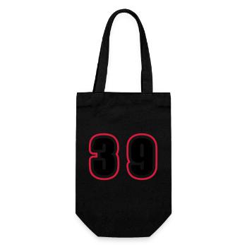 39 Number College - Gift Bag for Bottles - black - Front