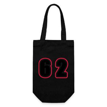 62 Number College - Gift Bag for Bottles - black - Front