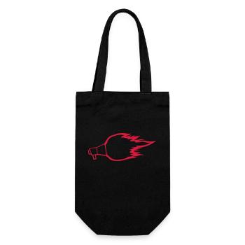 Hot Speech Fire Megaphone - Gift Bag for Bottles - black - Front