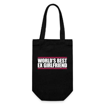 worlds best ex girlfriend - Geschenkbeutel für Flaschen - Schwarz - Vorne