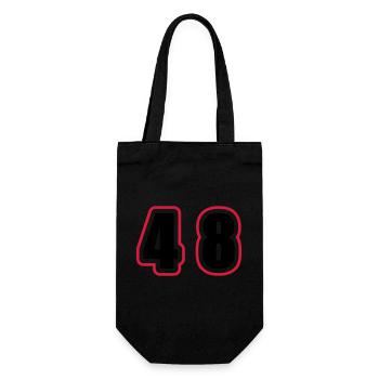48 Number College - Gift Bag for Bottles - black - Front