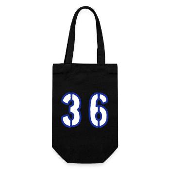 36 Number Symbol - Gift Bag for Bottles - black - Front