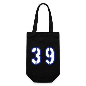 39 Number Symbol - Gift Bag for Bottles - black - Front