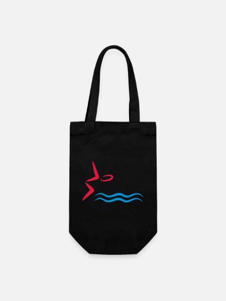 schwimmen - Geschenkbeutel für Flaschen - Schwarz