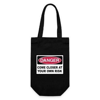 2541614 15144461 danger - Geschenkbeutel für Flaschen - Schwarz - Vorne