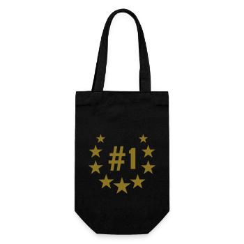 no # 1 #1 deluxe - Gift Bag for Bottles - black - Front