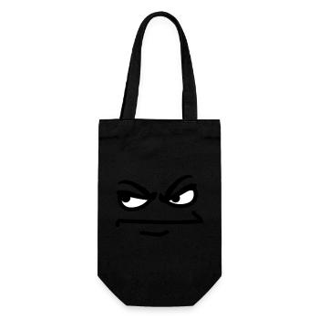 angry_face - Gift Bag for Bottles - black - Front