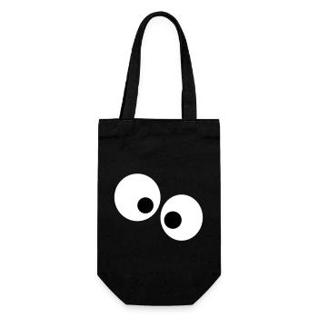 Funny eyes - Gift Bag for Bottles - black - Front