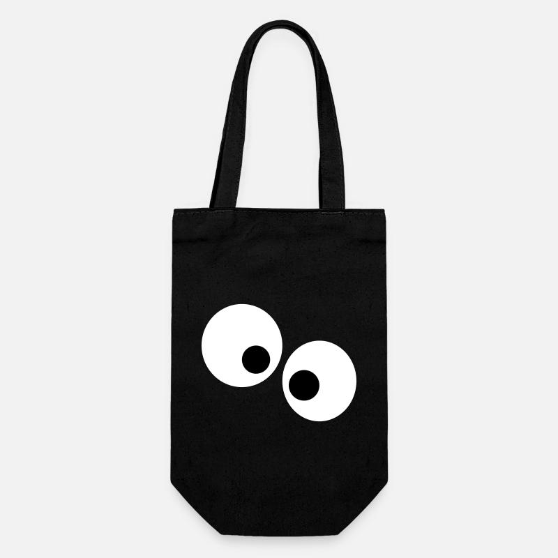 Lustige Augen - Geschenkbeutel für Flaschen - Schwarz