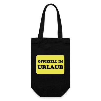 Urlaub - Geschenkbeutel für Flaschen - Schwarz - Vorne