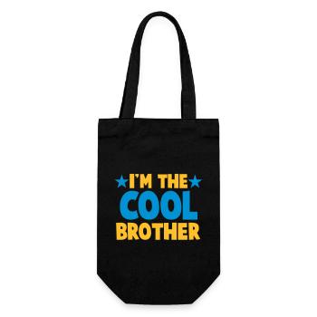 Ich bin der Bruder COOL! - Geschenkbeutel für Flaschen - Schwarz - Vorne