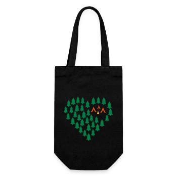 Camping - Gift Bag for Bottles - black - Front