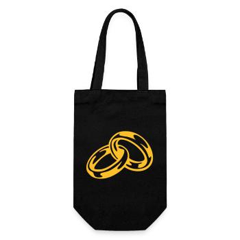 rings - Gift Bag for Bottles - black - Front