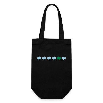 be different fishes - Gift Bag for Bottles - black - Front