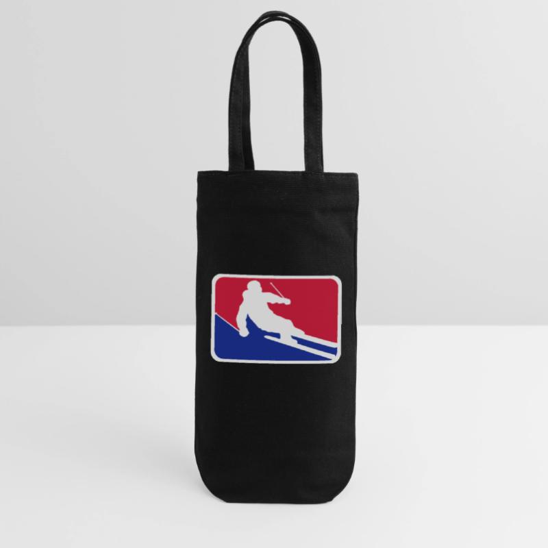 blue red button frame shield ski drive down Gift Bag for Bottles