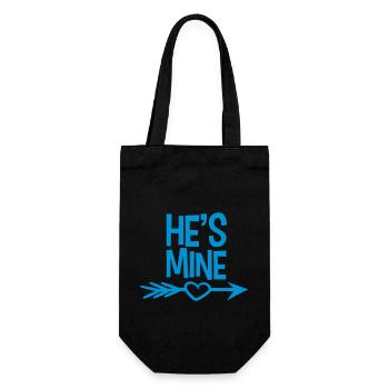 dans l'amour il est à moi il m'appartient coeur flèche l - Sac à bouteille - noir - Devant