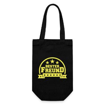 Bester Freund - Geschenkbeutel für Flaschen - Schwarz - Vorne