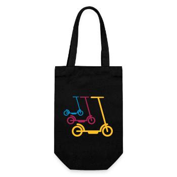 elektroroller tretroller elektro roller spass kind - Geschenkbeutel für Flaschen - Schwarz - Vorne