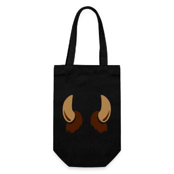 Yeti Big foot creature horns - Gift Bag for Bottles - black - Front