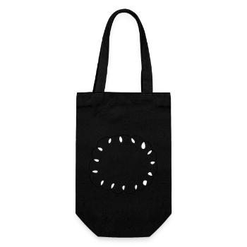 Squiggle speech bubble - Gift Bag for Bottles - black - Front