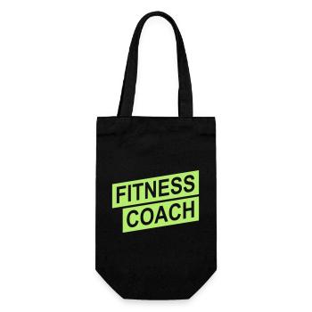 Fitness coach green up - Gift Bag for Bottles - black - Front