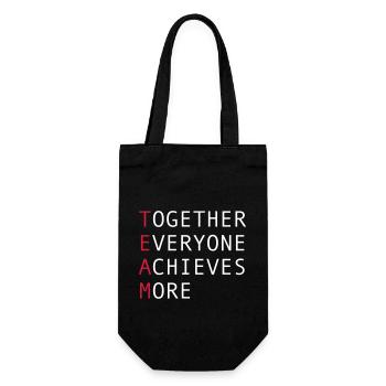 team - Gift Bag for Bottles - black - Front