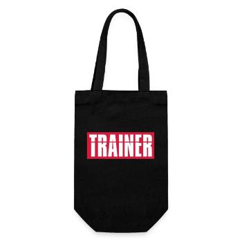 Logo de l'entraîneur rouge - Sac à bouteille - noir - Devant
