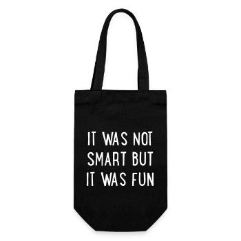 funny - Gift Bag for Bottles - black - Front