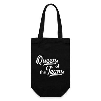 Queen of the Team - Gift Bag for Bottles - black - Front