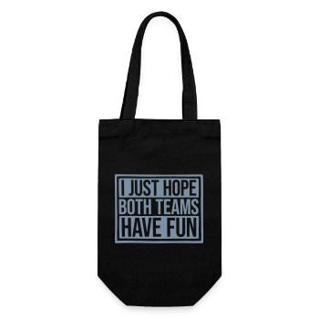 Both Teams Have Fun - Geschenkbeutel für Flaschen - Schwarz - Vorne