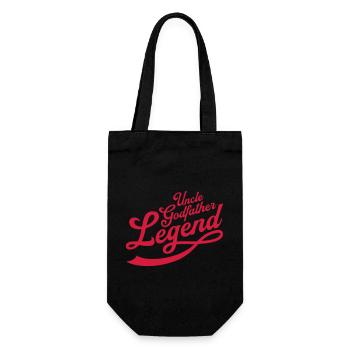 Uncle Godfather Legend Quote - Gift Bag for Bottles - black - Front