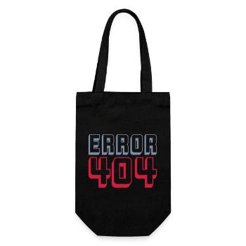 Error 404 Computer Connection - Gift Bag for Bottles - black - Front