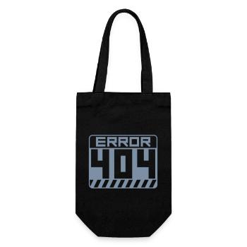 Warning Sign Error 404 - Gift Bag for Bottles - black - Front