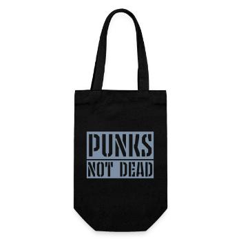 punks not dead Zitat - Geschenkbeutel für Flaschen - Schwarz - Vorne