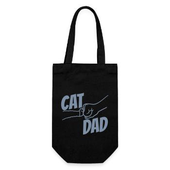 Cat Dad Logo Design - Geschenkbeutel für Flaschen - Schwarz - Vorne