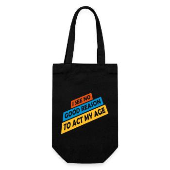to act my age - Gift Bag for Bottles - black - Front